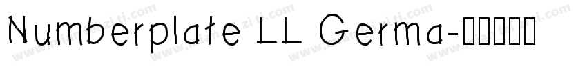 Numberplate LL Germa字体转换
